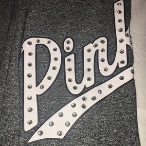 Size med VS pink leggings with stones on leg